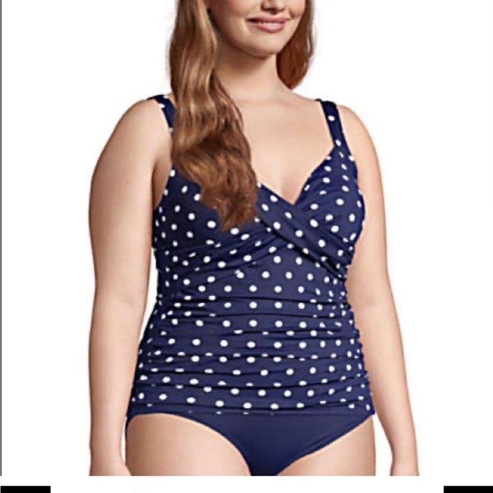 Lands' End Polka Dot Sleeveless Top